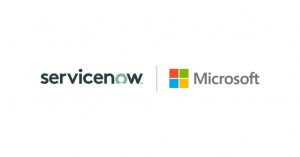 Microsoft and ServiceNow logos