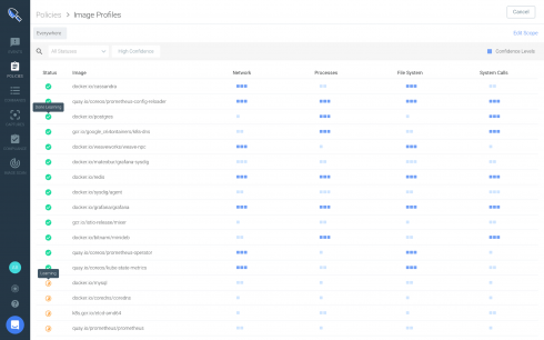 Sysdig Secure 2.4 Image Profiles