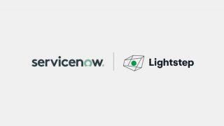 ServiceNow and Lightstep logos