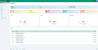 screenshot of Harverster dashboard