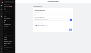 Screenshot of Log Data Restoration